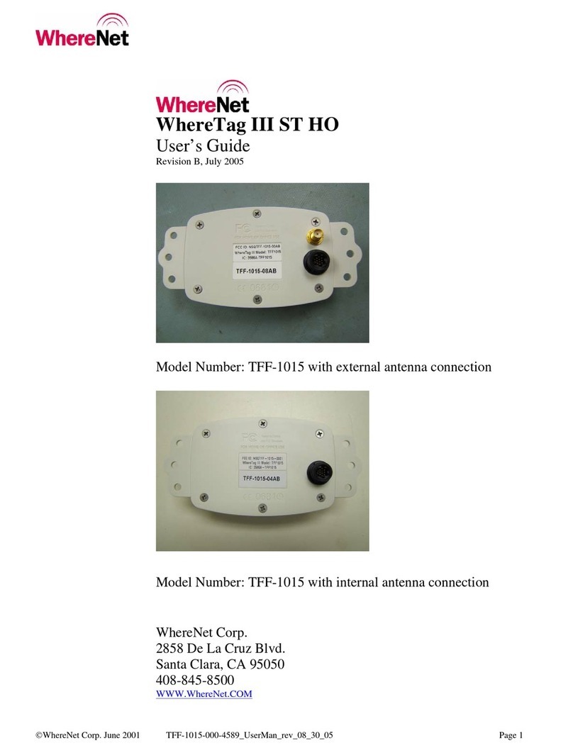 WhereNet WhereTag III ST HO user guide