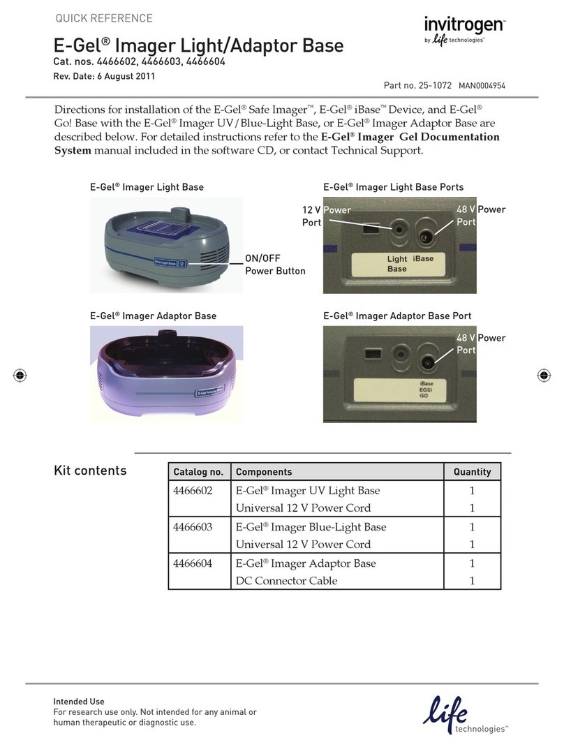 Invitrogen E-Gel Safe Imager quick reference