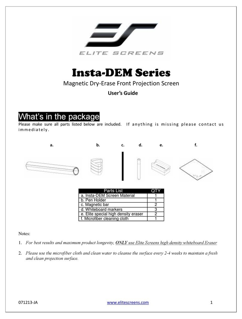 Elite Screens Insta-DEM Series user guide Elite Screens Insta-DEM Series user guide