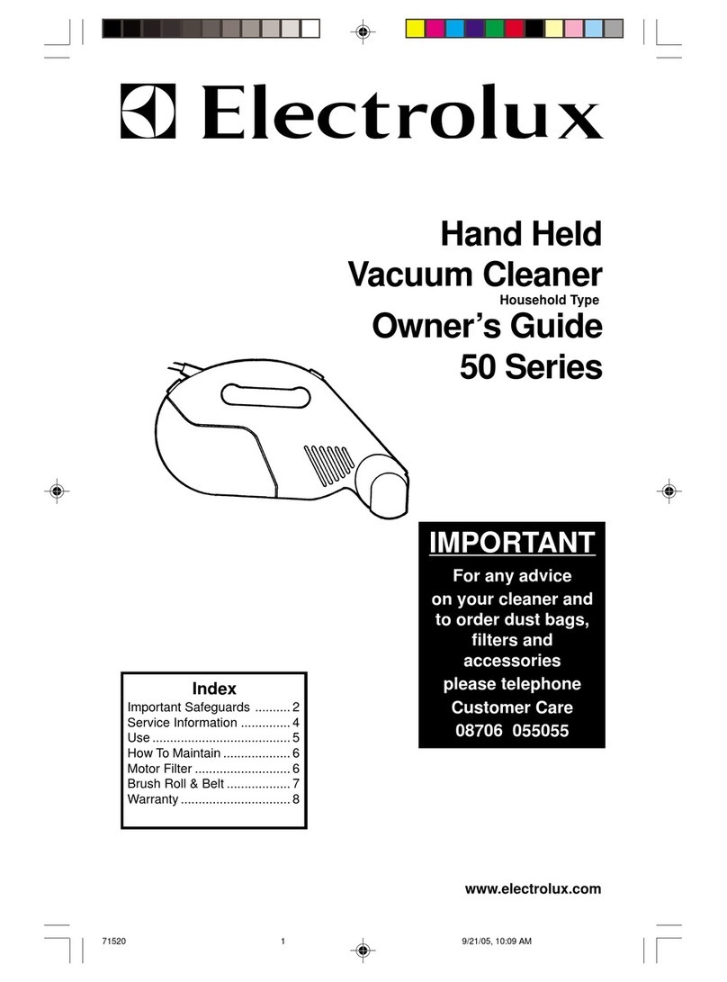 Electrolux 50 Series owner's guide Electrolux 50 Series owner's guide