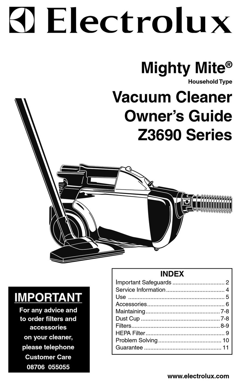 Electrolux Mighty Mite Z3690 Series User manual