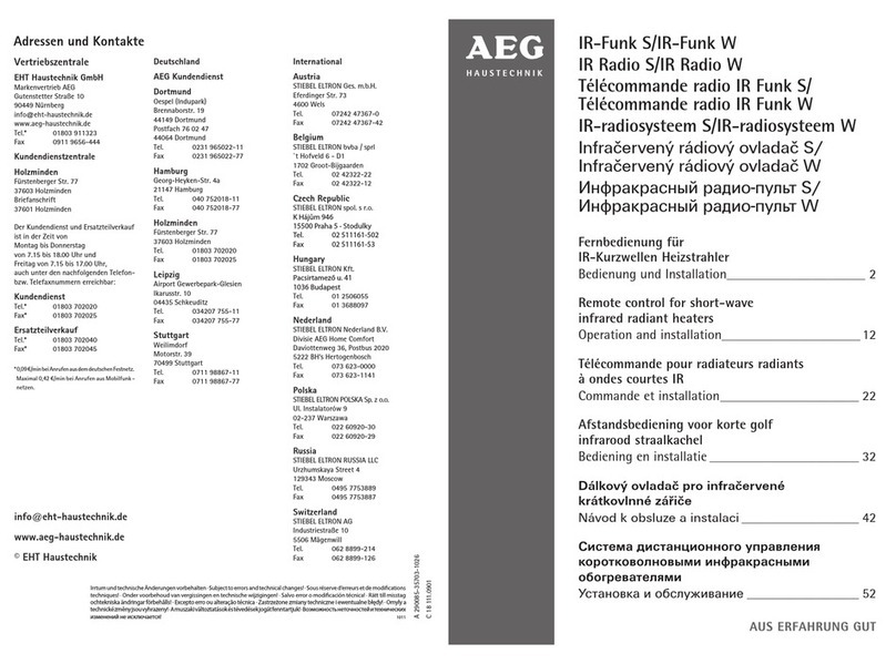 AEG IR Radio S Operation and installation