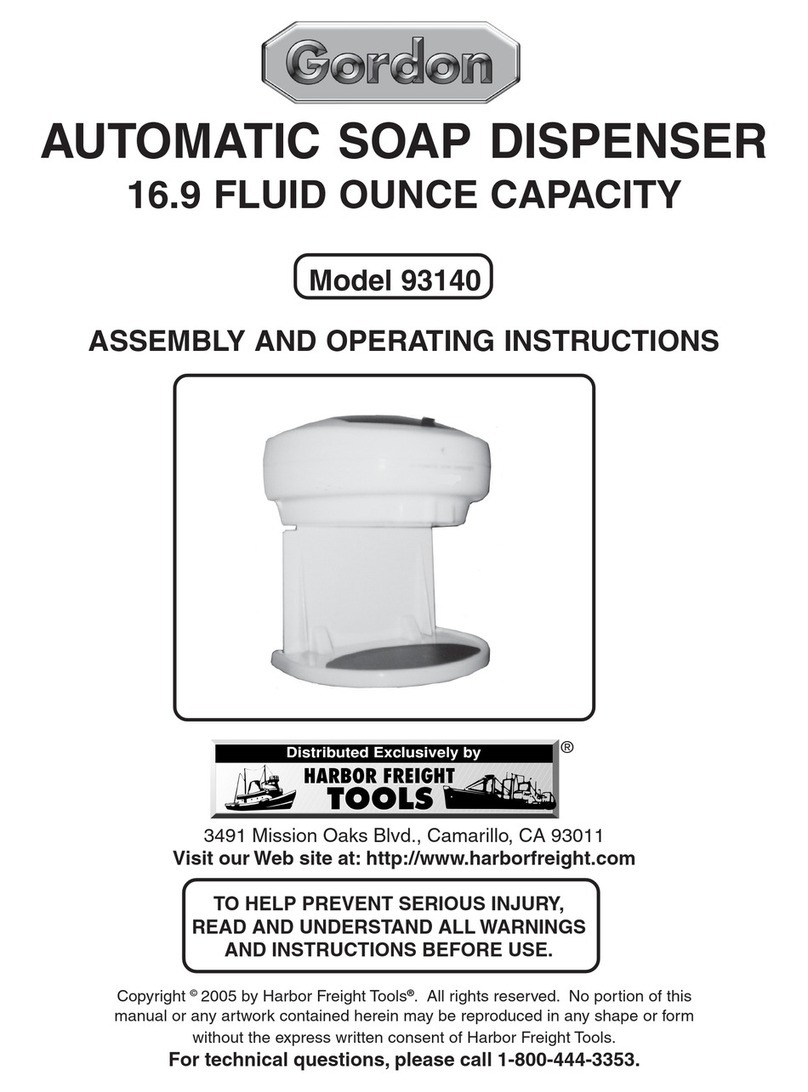 Gordon 93140 Assembly and operating instructions Gordon 93140 Assembly and operating instructions