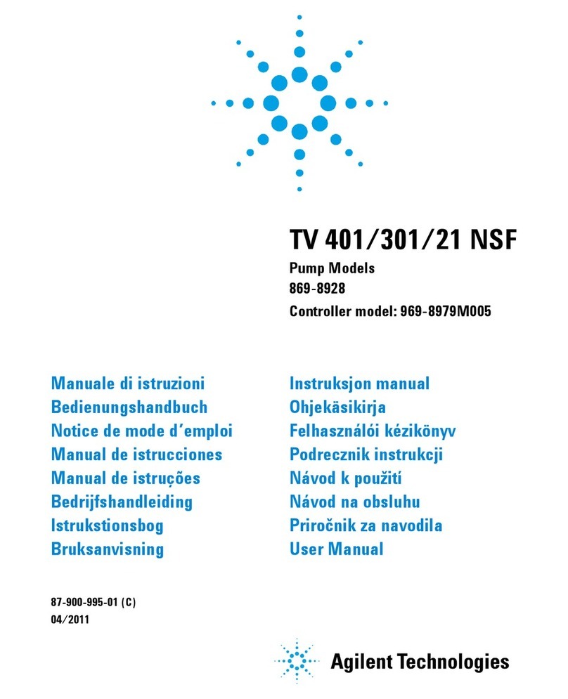 Agilent Technologies TV-401/301/21 NSF User manual