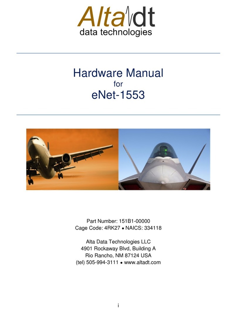 Alta DT eNet-1553 Hardware manual