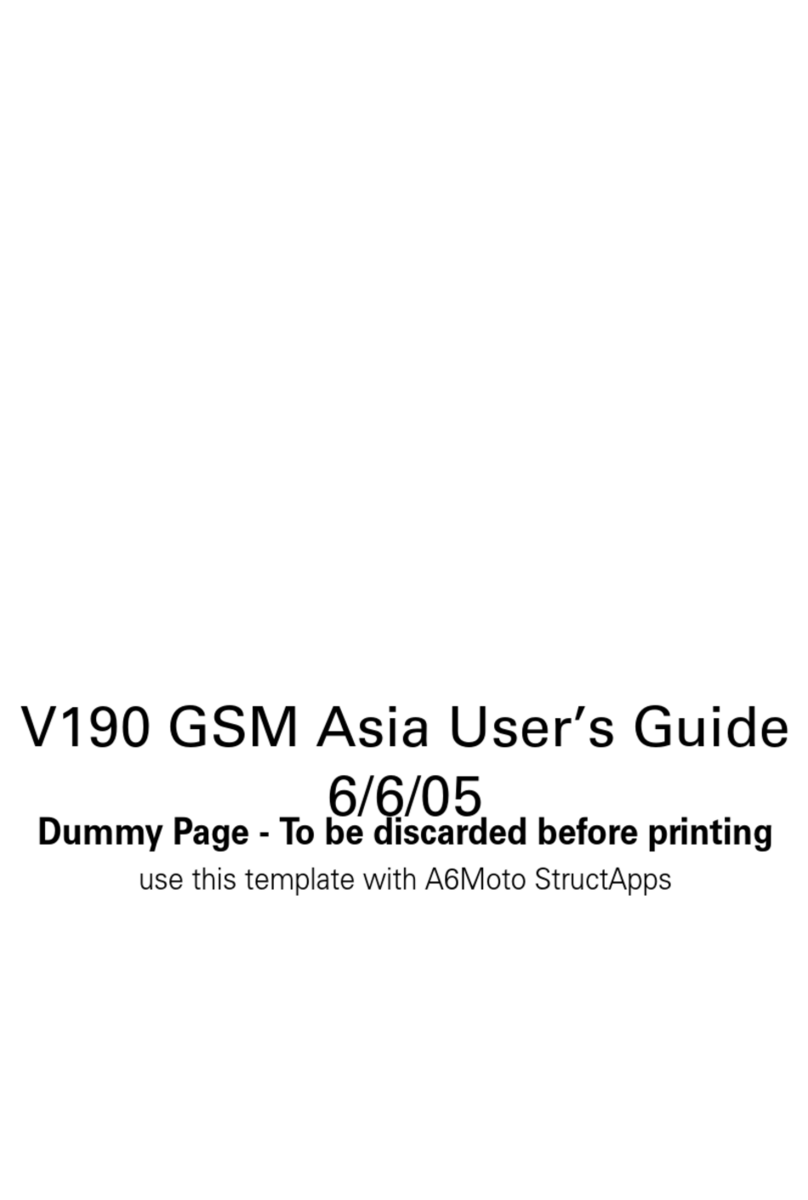 Motorola V190 User manual