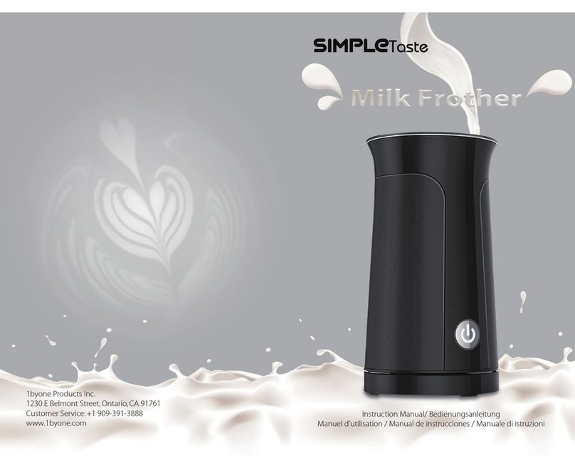 1 BY ONE SimpleTaste Milk Frother instruction manual