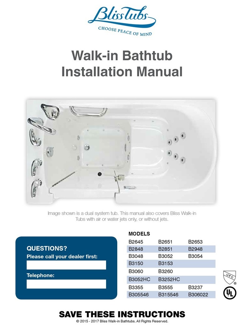 Bliss Tubs B2645 installation manual