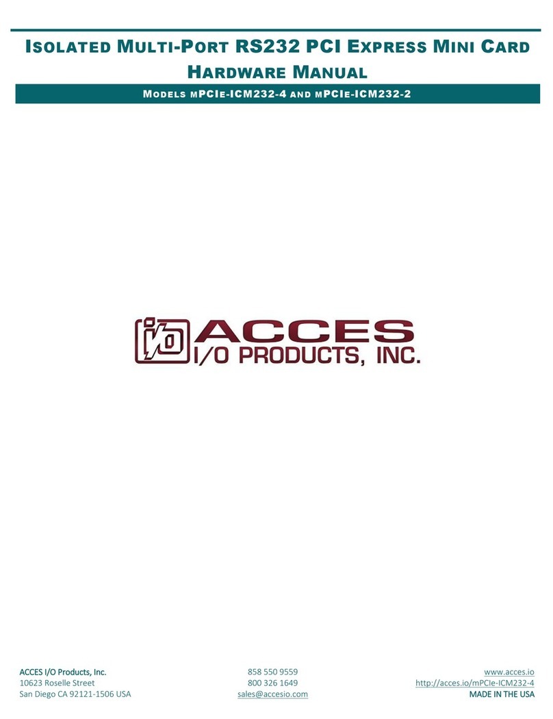 Acces I/O products MPCIE-ICM232-2 Hardware manual