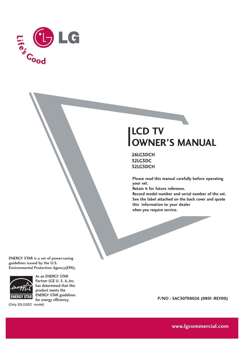 LG 26LG3DCH owner's manual