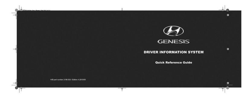 Hyundai 2012 Genesis Quick reference guide