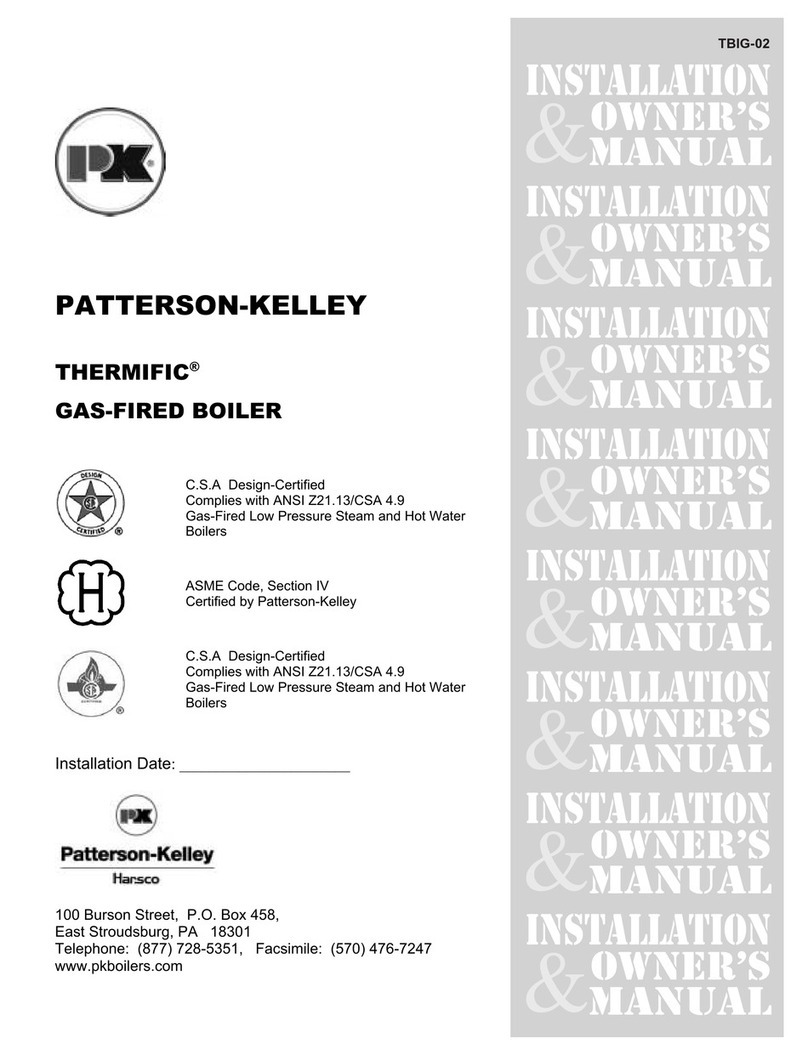 Patterson-Kelley Thermific Operating instructions