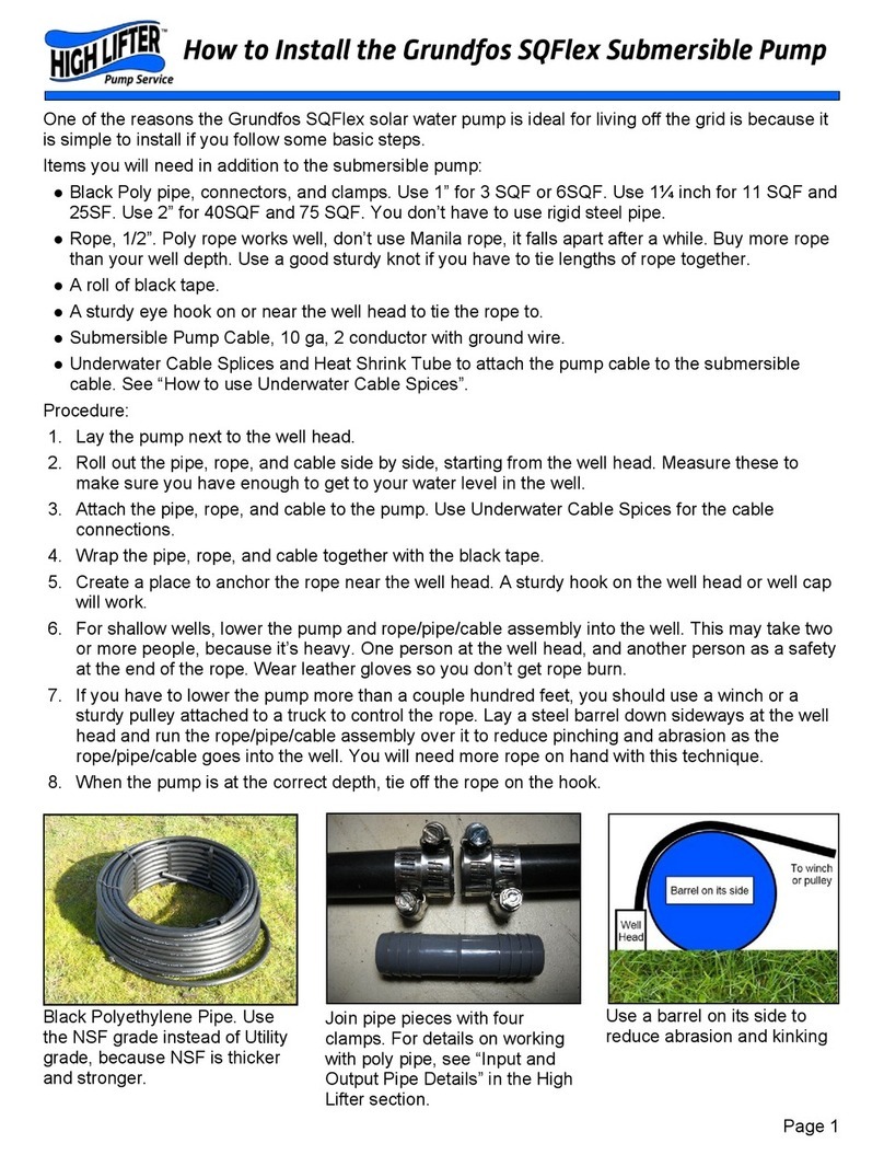 Grundfos SQFlex Instruction sheet