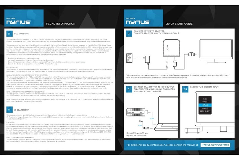 Nyrus NPCS549 User manual