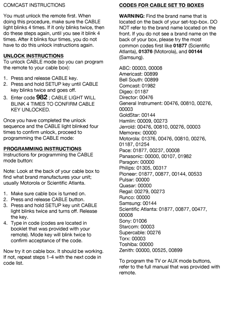 Comcast Custom DVR-3 Device user manual