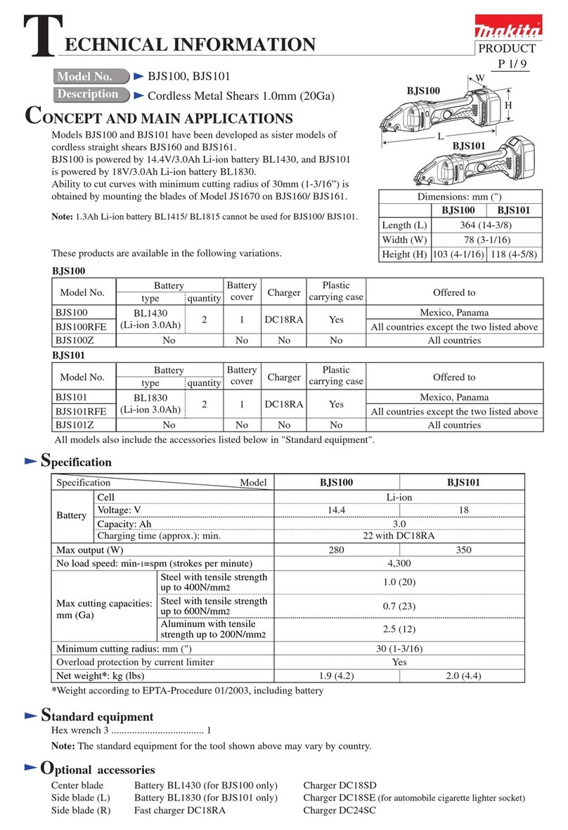 Makita BJS100RFE technical information