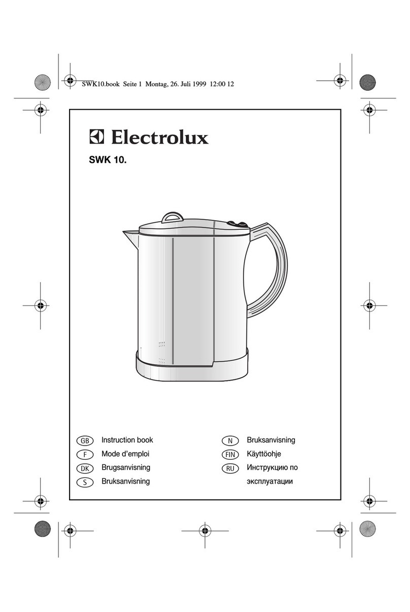 Electrolux SWK 10 series Instruction book