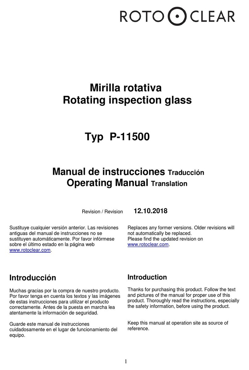 Rotoclear P-11500 operating manual