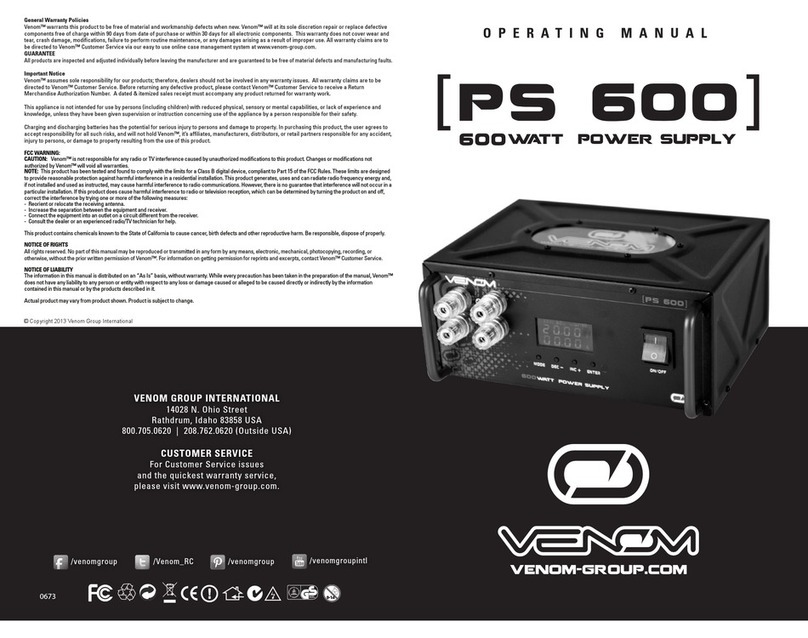 VENOM PS 600 operating manual