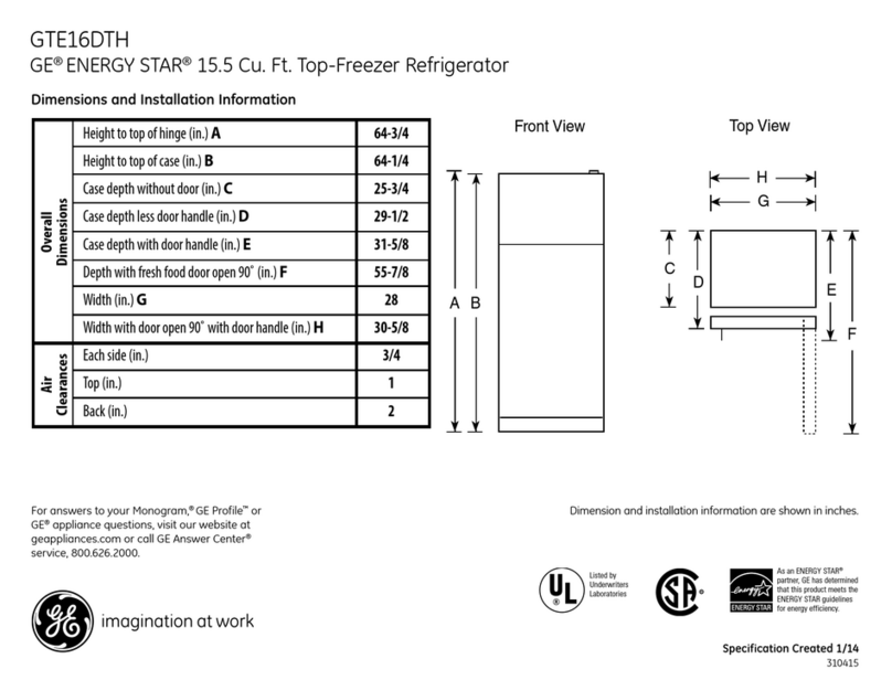GE ENERGY STAR GTE16DTH Manual GE ENERGY STAR GTE16DTH Manual