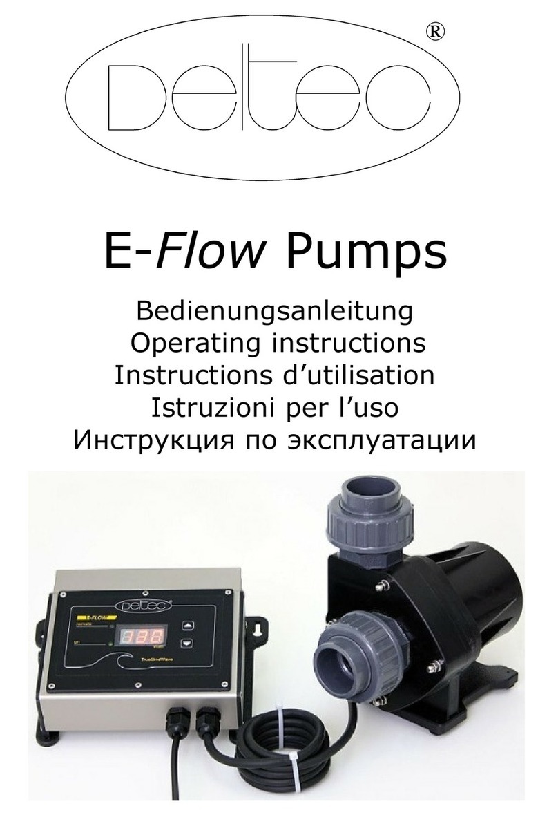 Deltec E-Flow Series operating instructions Deltec E-Flow Series operating instructions