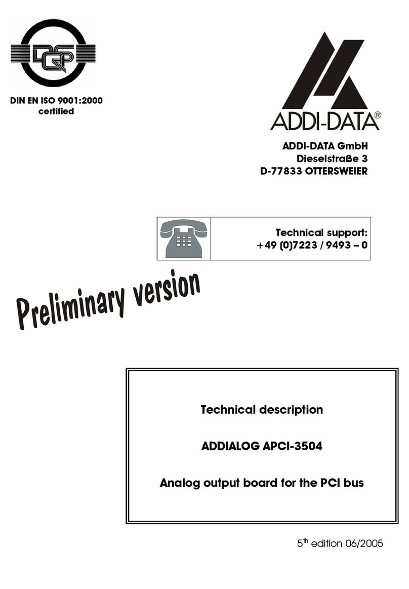 Addi-Data ADDIALOG APCI-3504 Technical description Addi-Data ADDIALOG APCI-3504 Technical description