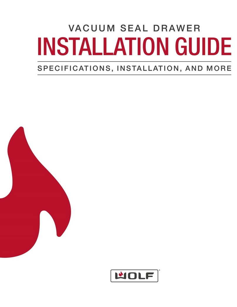 Wolf VACUUM SEAL DRAWER User manual