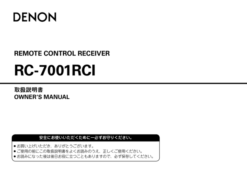Denon RC-7001RCI - Remote Control RF/IR Base... User manual
