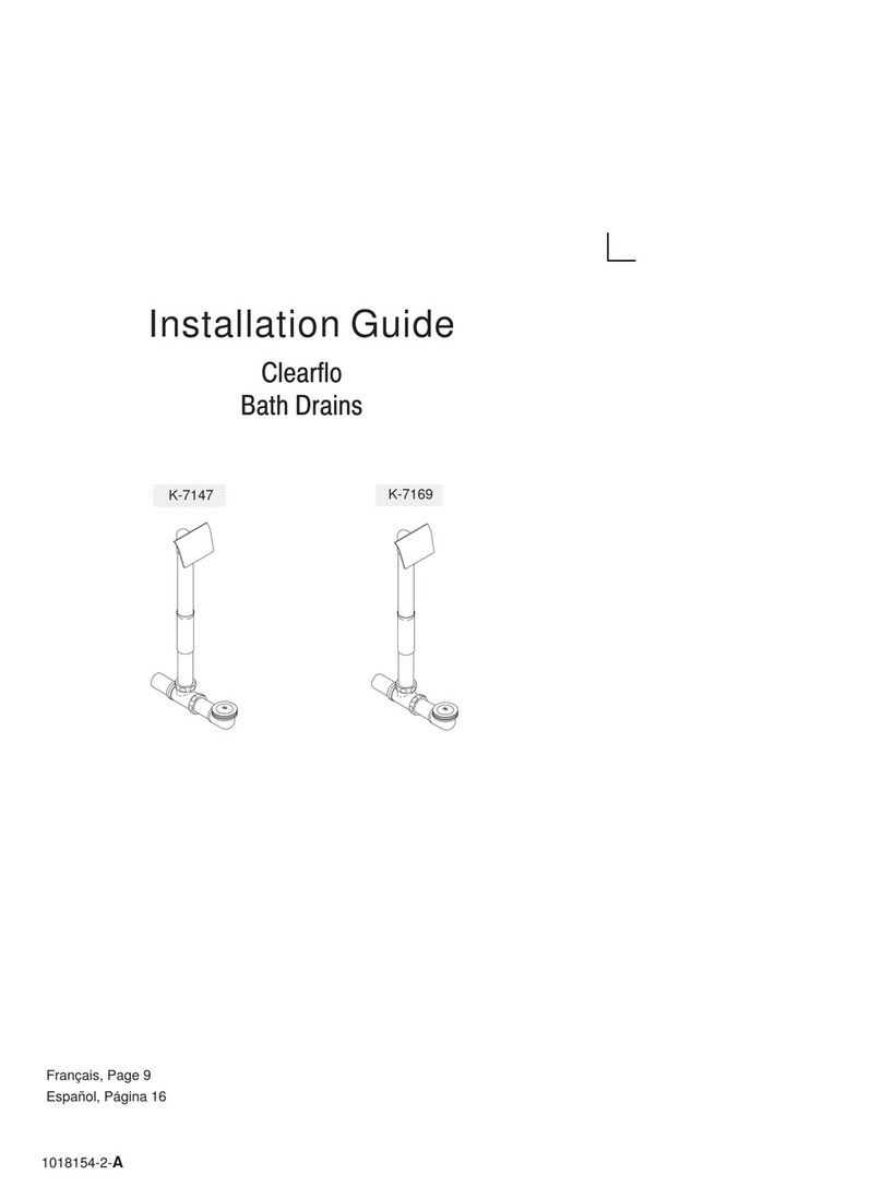 Kohler Clearflo K-7147 User manual Kohler Clearflo K-7147 User manual