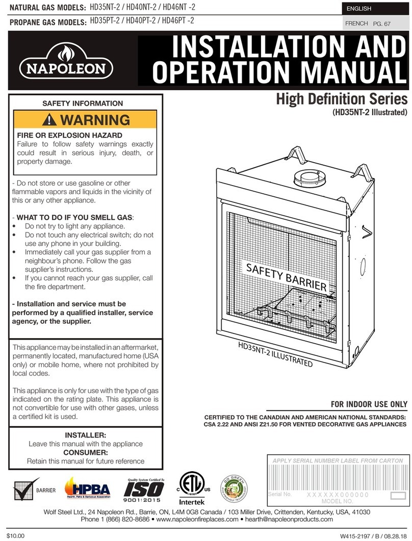 Napoleon HD35PT-2 User manual