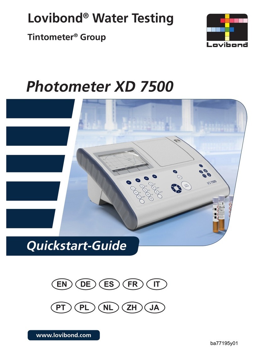 Lovibond Tintometer XD 7500 User manual Lovibond Tintometer XD 7500 User manual