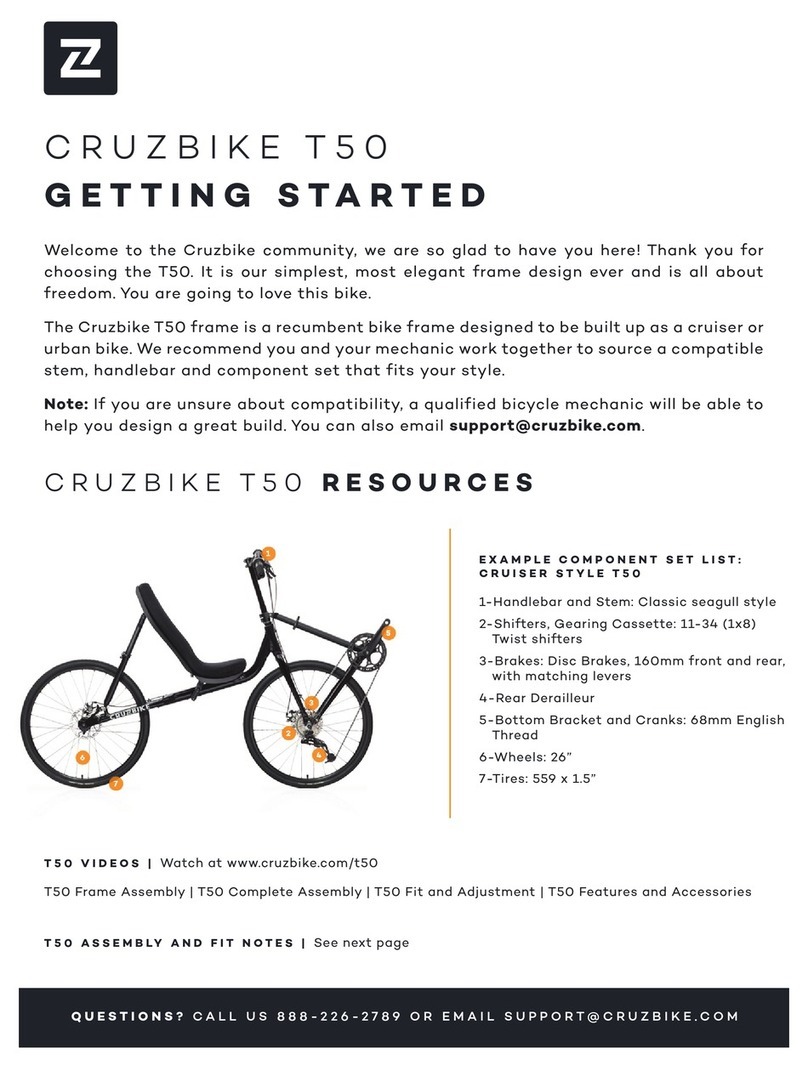 CRUZBIKE T50 Getting started