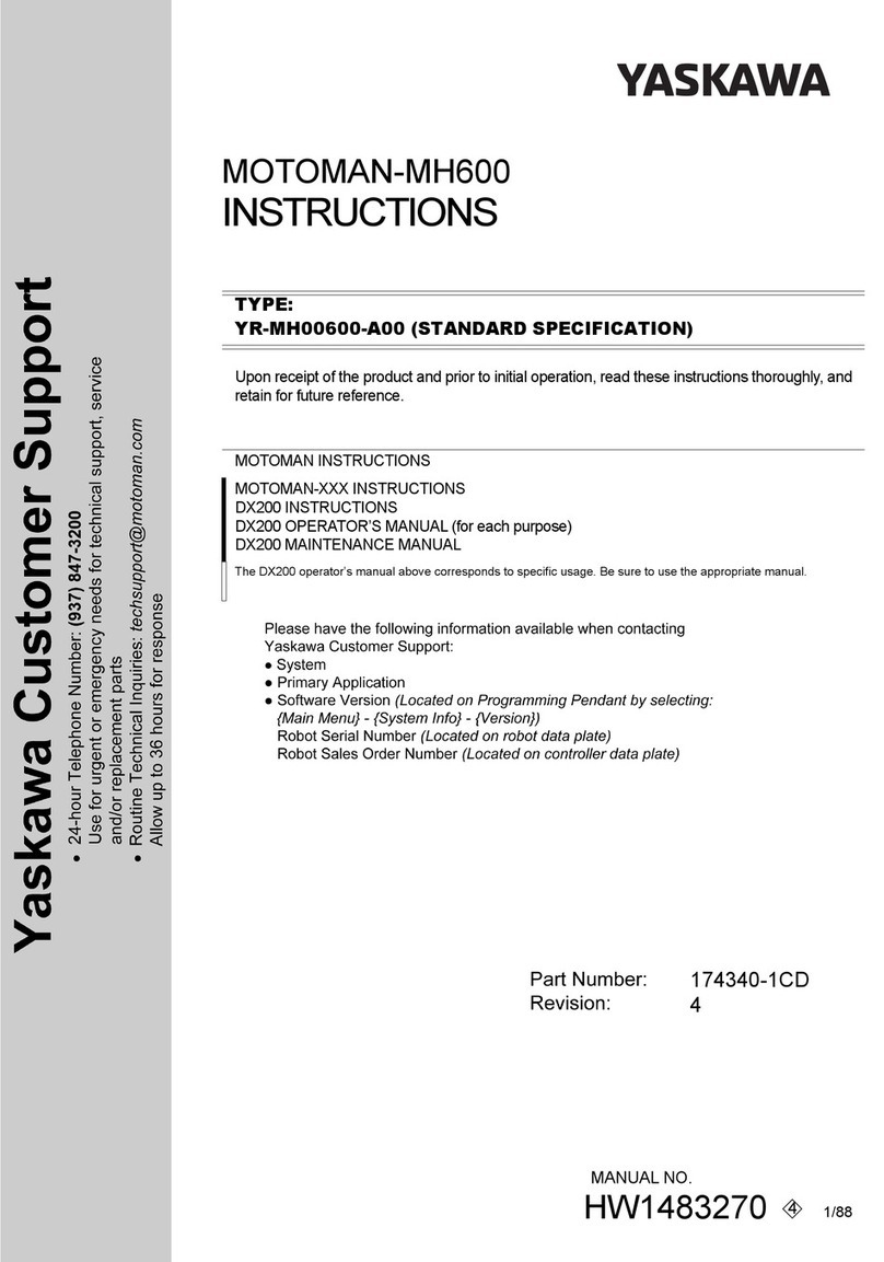 YASKAWA MOTOMAN-MH600 User manual
