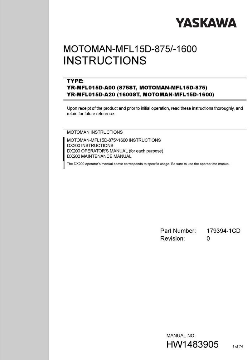 YASKAWA MOTOMAN-MFL15D-875 instructions