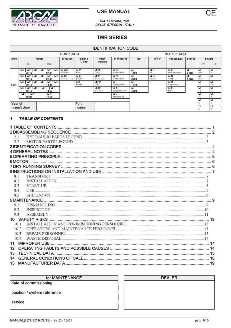 Argal TMR 06.10 Mounting instructions