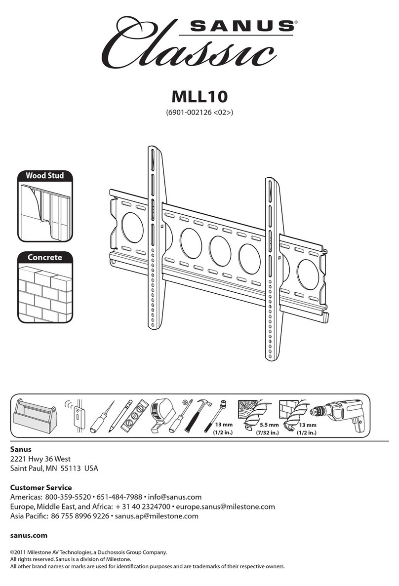 Sanus Classic MLL10 User manual Sanus Classic MLL10 User manual