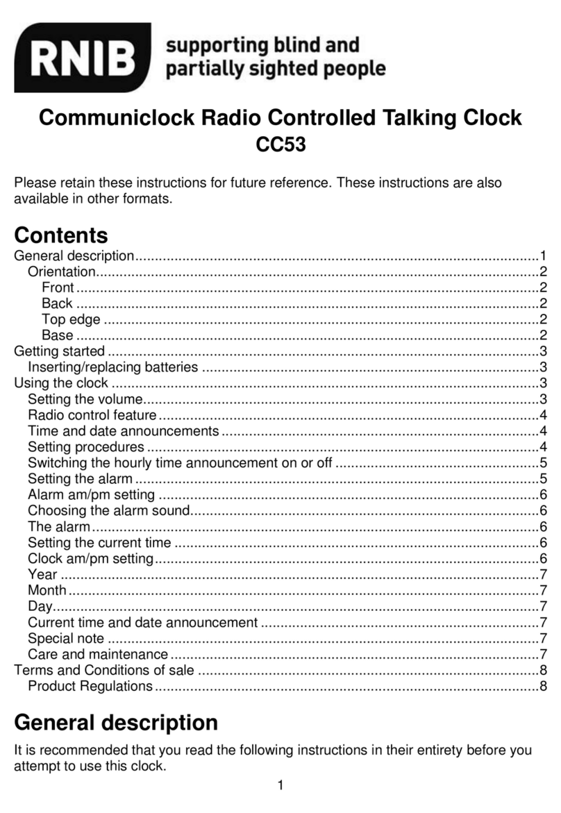 RNIB Communiclock CC53 User manual
