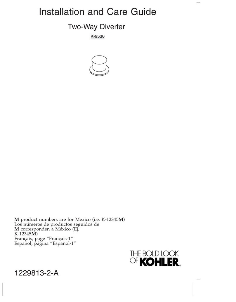 Kohler K-9530 Assembly instructions Kohler K-9530 Assembly instructions