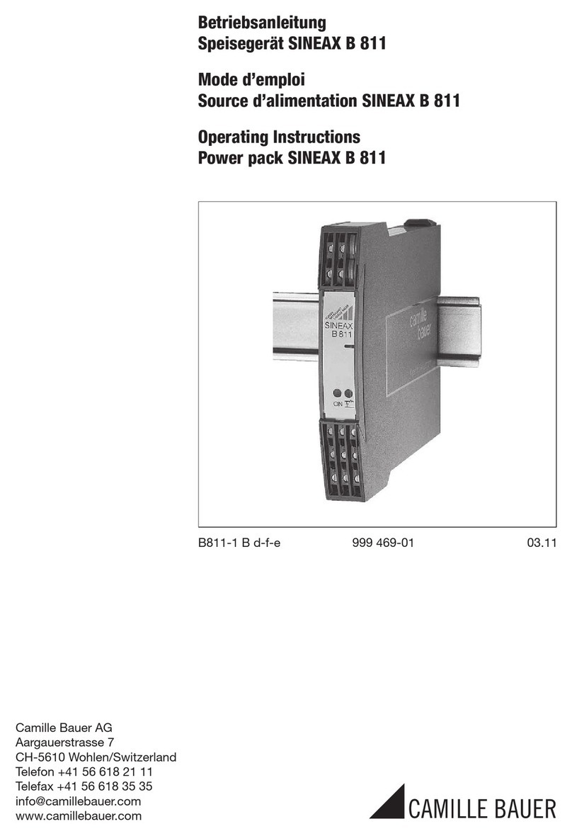Camille Bauer Sineax B 811 operating instructions