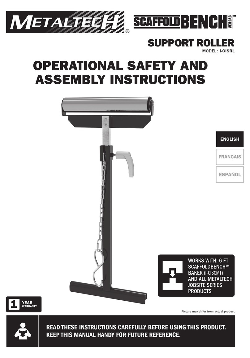 MetalTech SCAFFOLDBENCH I-CISRL User manual