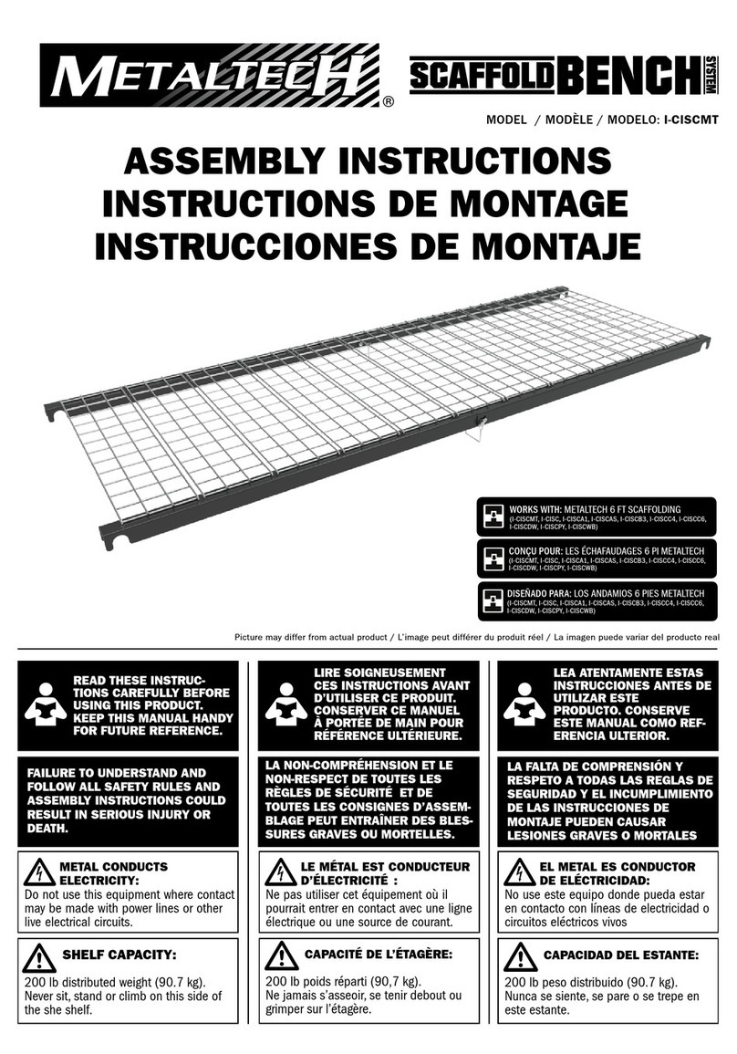 MetalTech SCAFFOLDBENCH  I-CISCMT Assembly instructions