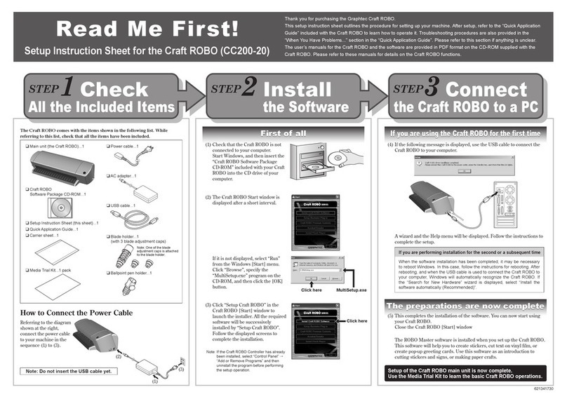 Graphtech Craft ROBO CC200-20 Parts list manual