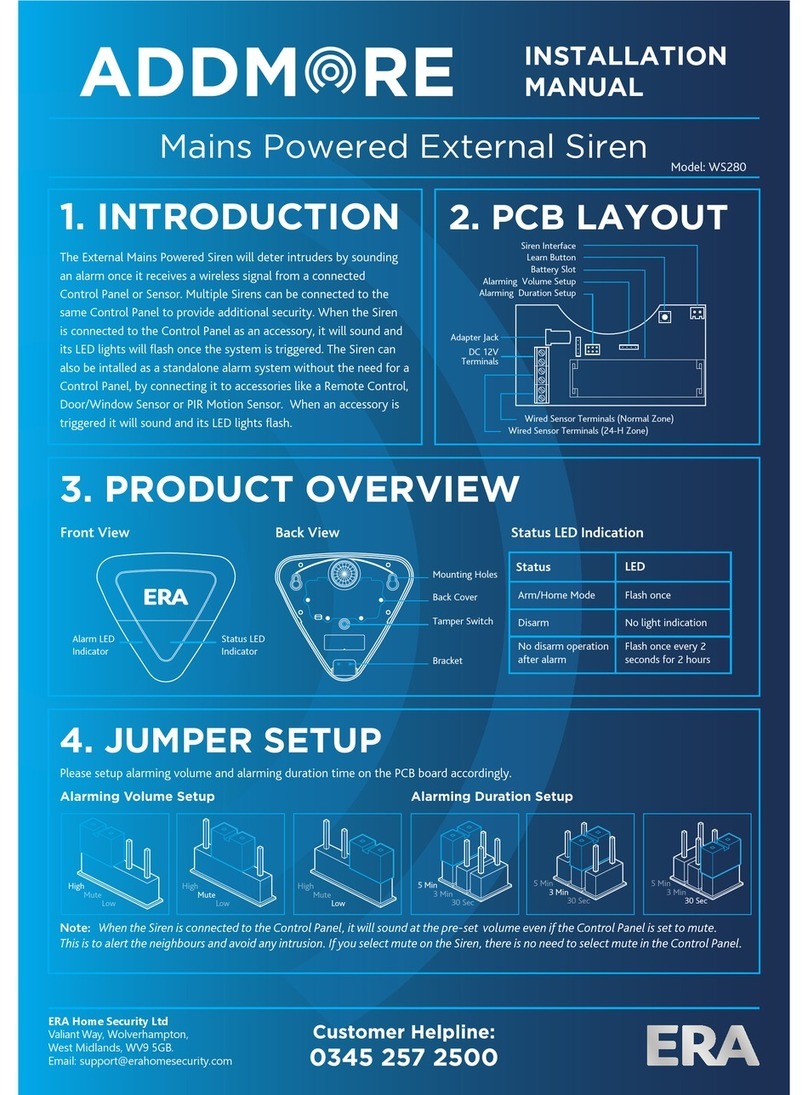 ERA ADDMORE WS280 installation manual