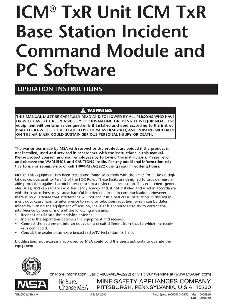 MSA ICM TxR Unit User manual