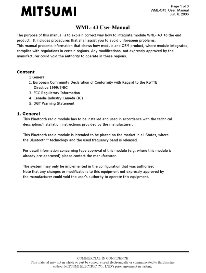 Mitsumi WML- 43 User manual
