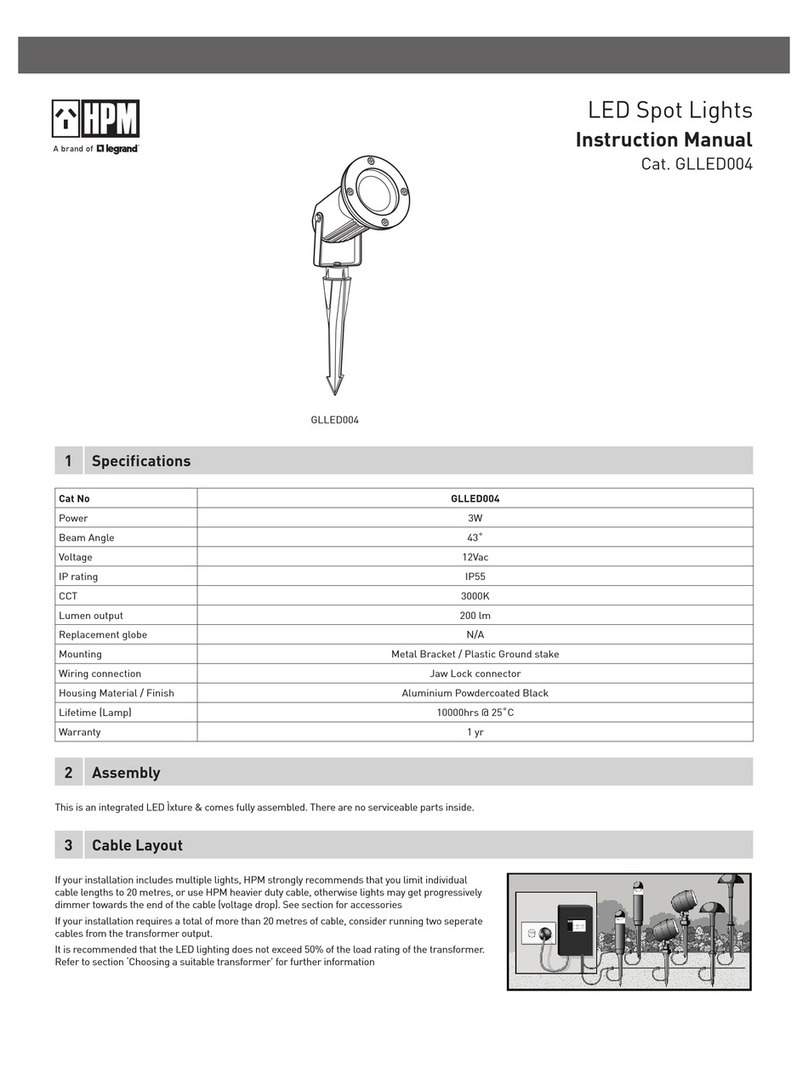 HPM GLLED004 instruction manual