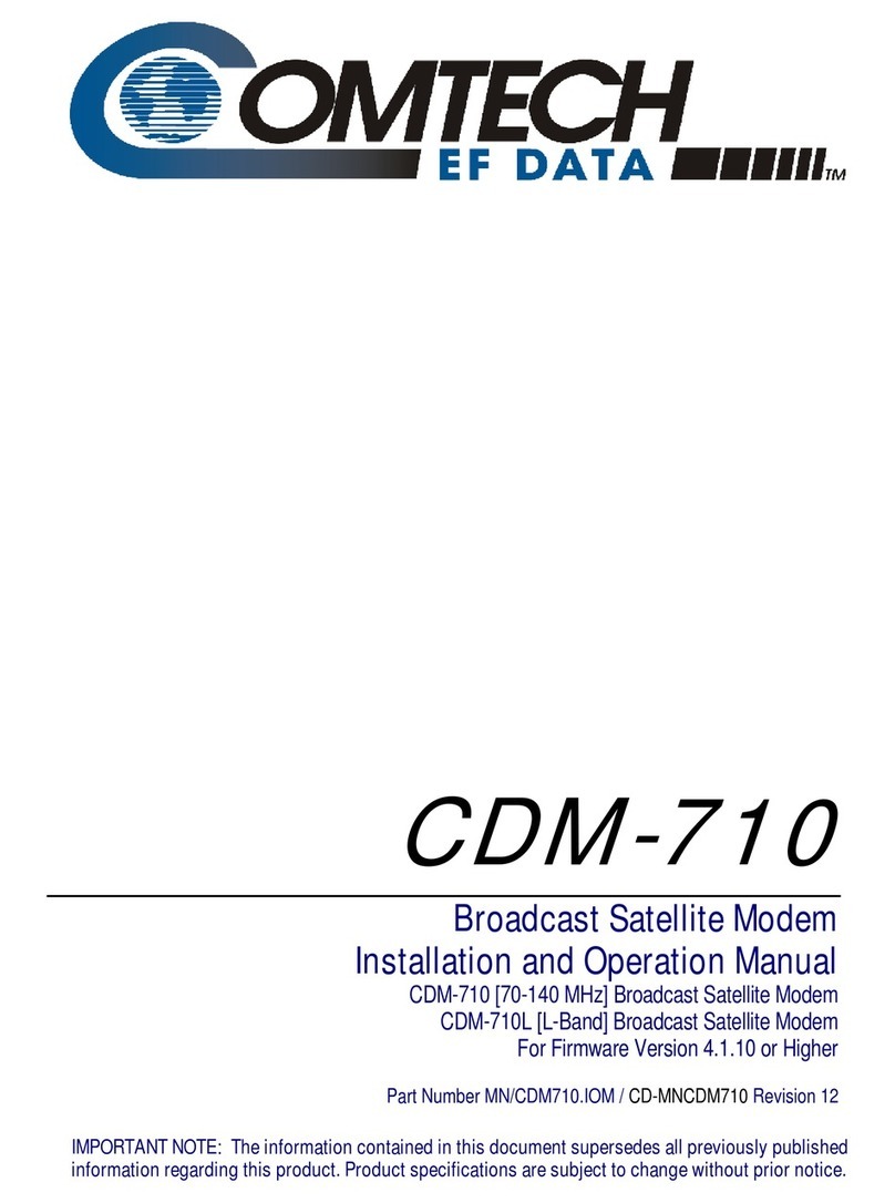 Comtech EF Data CDM-710 Installation and operation