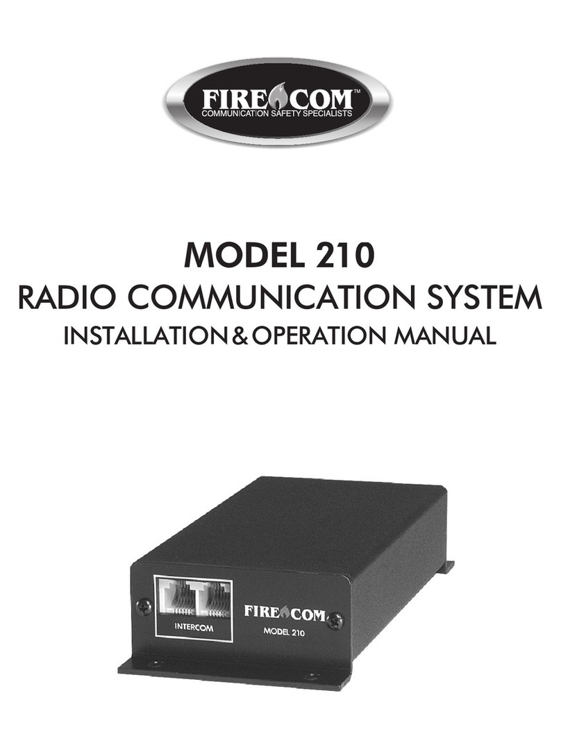 Firecom 210 User manual