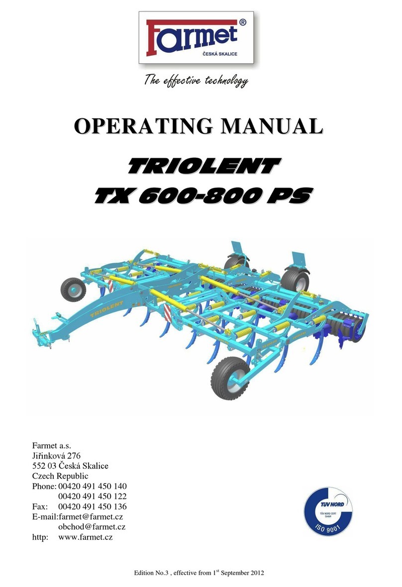 Farmet Triolent TX 800PS operating manual