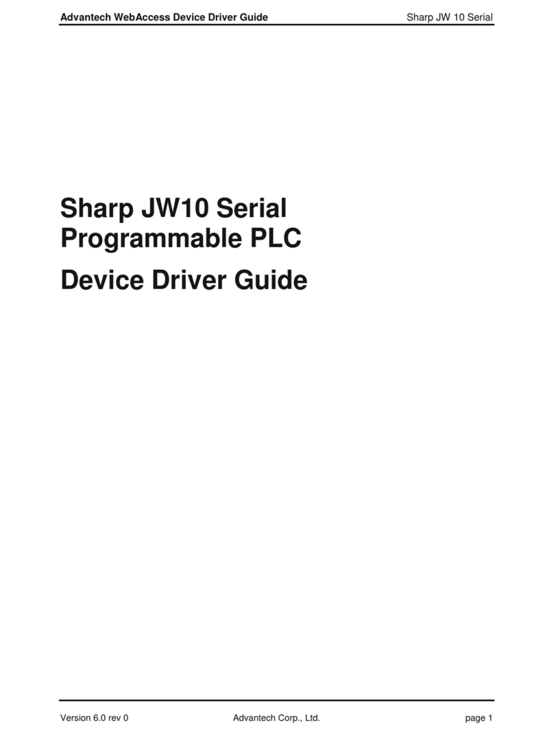 Sharp JW10 Installation and operation manual